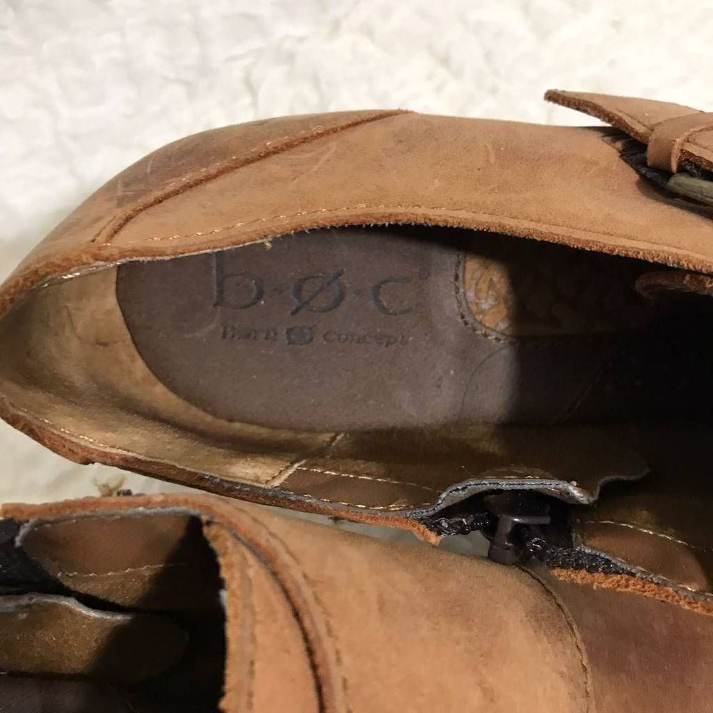 B.O.C Cognac Leather Booties Size 7.5 - Picture 8 of 12